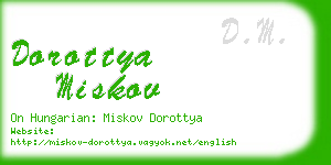 dorottya miskov business card